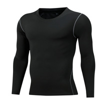 Cross-border sports tight-fitting long-sleeved quick-drying training fitness clothes for men high-elastic compression basketball tops for football running