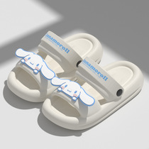 Guigui Dog Sandals Womens 2024 New Summer Outerwear Sandals Cartoon Sanrio Thick Sole Non-Slip Indoor Home