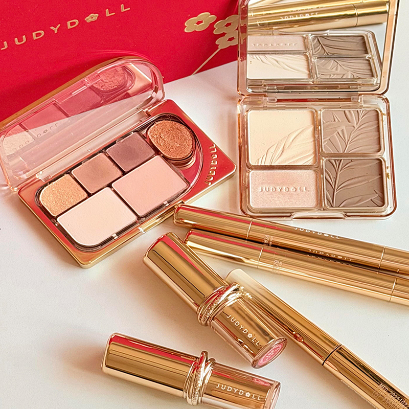 New Year Limited Edition~Judydoll Orange Blossom Gold Series Highlighter Contour Palette Lipstick Six-Color Eyeshadow Mascara Authentic