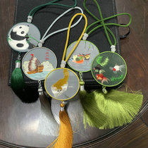 Suzhou embroidery pure handmade embroidery double-sided embroidery car hanging cheongsam pressed placket bag pendant abroad characteristic souvenirs