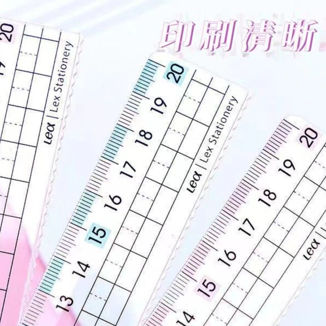 Anti-Myopia Ruler with Wavy Lines, Special for Primary School Students, 15cm Stationery Items, 20cm Transparent Ruler for Mapping and Drawing