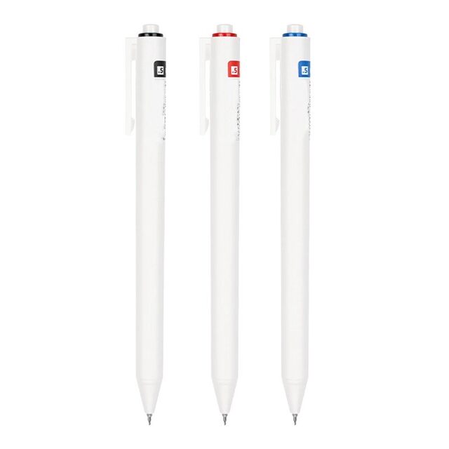 St Head Press-Type Gel Pen 0.5mm Black Simple Design Smooth Writing Continuous Ink Flow Student Office Pen