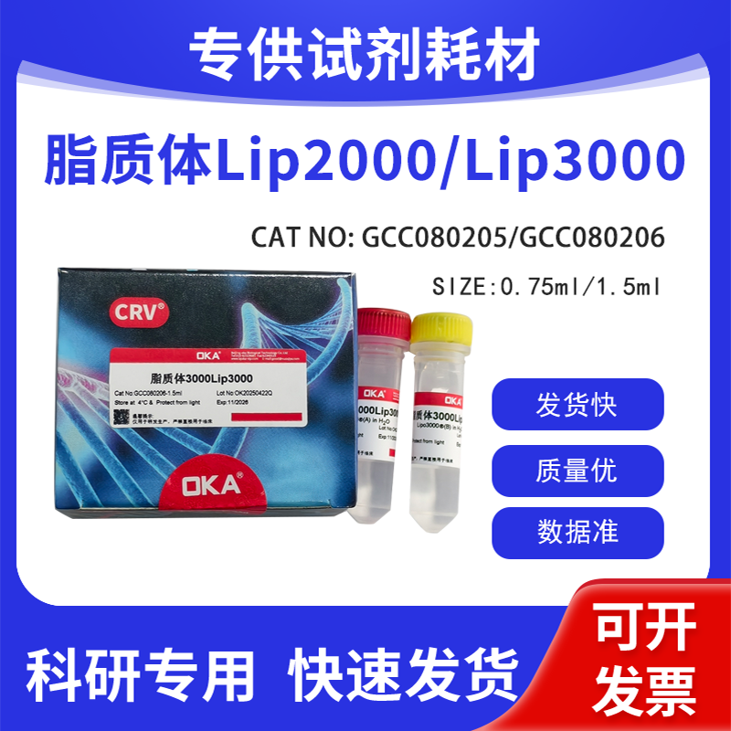 脂质体2000/Lip2000，脂质体3000/Lip3000，转染试剂 RNA干扰试剂