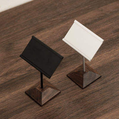 High-end solid wood business card holder, desktop card storage and display stand, menu and dish name stand, banquet and restaurant table number plate