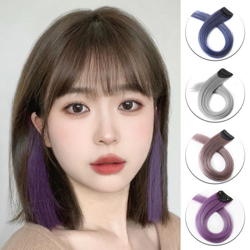 Highlight Hair Extensions for Women, Invisible Seamless Short Hair Ear-Hook Dyed Hair Extensions, Colorful Gradient Hair Extensions, Lightweight Dyed Hair Extensions