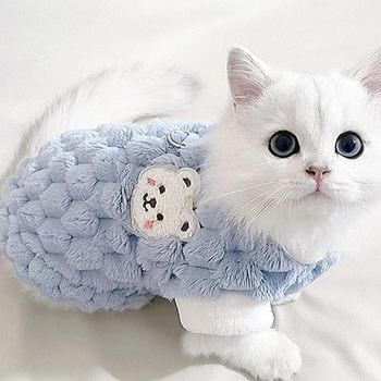 Warm and thickened kitten clothes for autumn and winter to prevent shedding