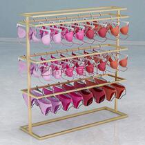 Mobile underwear rack bra display rack underwear shelf floor-standing multi-functional shopping mall hanging shorts island double-sided
