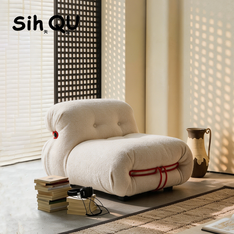 Shiqu Italian-Style Steel-Tooth Single Sofa Hippo Chair for Living Room, Hotel, and Homestay, Light Luxury Designer Leisure Chair Shiqu Italian-Style Steel-Tooth Single Sofa Hippo Chair for Living Room, Hotel, and Homestay, Light Luxury Designer Leisure Chair