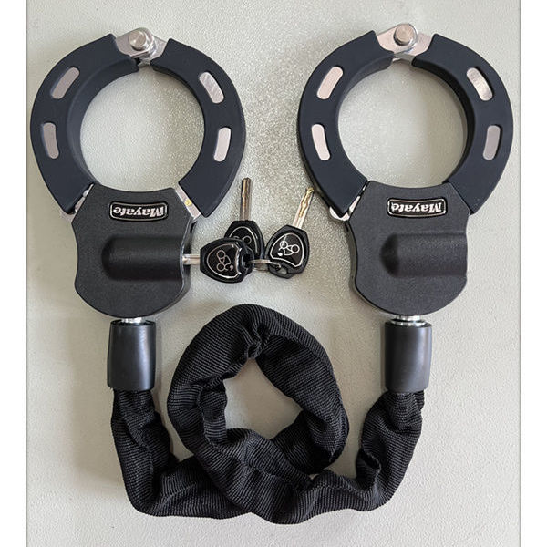 New type of motorcycle handcuffs lock chain lock glass door iron door lock key lock bike outdoor burglar steam fit-Taobao