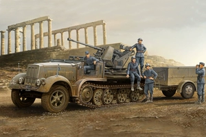 小号手 Собранная модель немецкой полугусеничной зенитной установки Sd.Kfz.7/2 калибра 3,7 см 1/35 01525