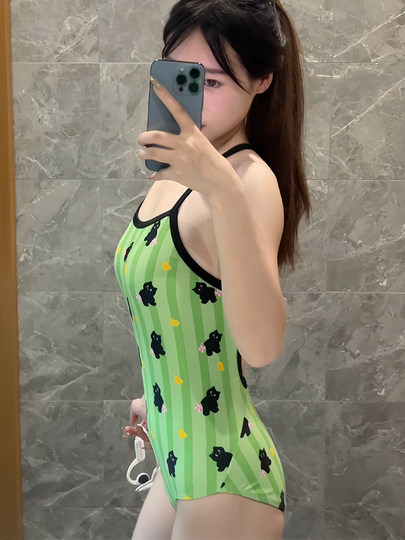 Beihaolong-bañador de gama alta para mujer, traje de baño triangular de una pieza, piscina de carreras, dibujos animados especiales, 2024