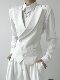 Asae White Slim-Fit Suit Vest, Stylish and Sophisticated, Unisex, Elegant and Cool Vest