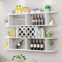 Solid wood restaurant wall-mounted wine cabinet wall-mounted wine rack meal-side storage rack modern light luxury wall-mounted simple wall-mounted cabinet manufacturer