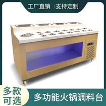 Fire Pan Store Seasoning Desk Self small material Dipping Sauce Taiwanese Dining Cabinet Strings of Sesame Hot and Seafront Restaurant Equipment