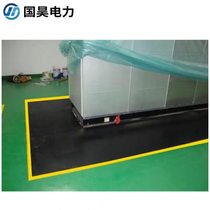 Guohao Electric Power 10kV 5mm thick 1*5 meter roll black insulating pad with yellow warning line power distribution room rubber pad