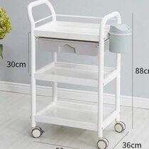 Beauty cart beauty salon trolley storage rack three-layer barber shop storage tool cart hair salon trolley storage rack