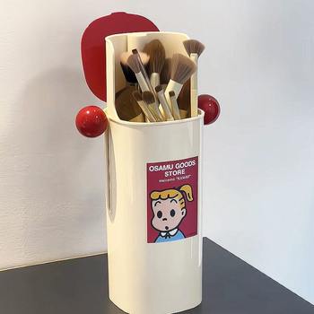 Dustproof box cosmetic face makeup brush storage harada yukito dormitory table automatic lifting and sorting advanced storage rack