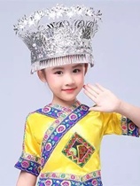 New ethnic minority headwear children girls hat women ethnic style collar Yunnan handmade silver jewelry sales