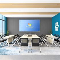 Foldable training table and chair combination student training table and chair folding conference table training table folding conference bar table