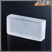 Frosted hot-melt glass bricks finely ground transparent ultra-white crystal bricks square bricks solid partition walls background walls curtain walls bar counters