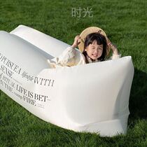 Inflatable sleeping music festival outdoor camping sand picnic adults and children can lie down and portable children Internet celebrity lazy air bed