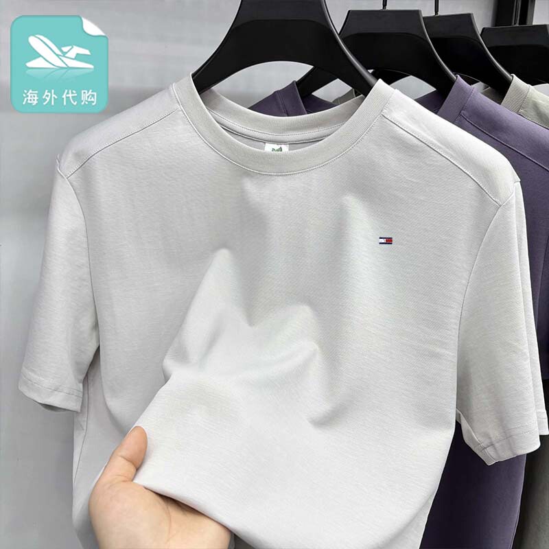 American Big-Name Brand Genuine Tomny Tommy T-Shirt Men's 2026 Summer New Style Round Neck Loose Cotton Half-Sleeve American Big-Name Brand Genuine Tomny Tommy T-Shirt Men's 2026 Summer New Style Round Neck Loose Cotton Half-Sleeve