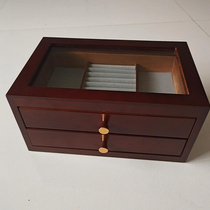 Caoxian Shenghui Crafts walnut color jewelry box solid wood multi-draw retro jewelry storage box jewelry box gift