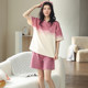 Modal pajamas ສໍາລັບແມ່ຍິງ 2024 summer ໃຫມ່ຝ້າຍບໍລິສຸດຊຸດແຂນສັ້ນວ່າງຂະຫນາດໃຫຍ່ breathable ເດັກຍິງໃສ່ເຮືອນ
