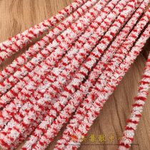High-end pipe cleaning accessories 80 pieces red and white strips pure cotton pipe holder no lint brushing soft bristle brush bag