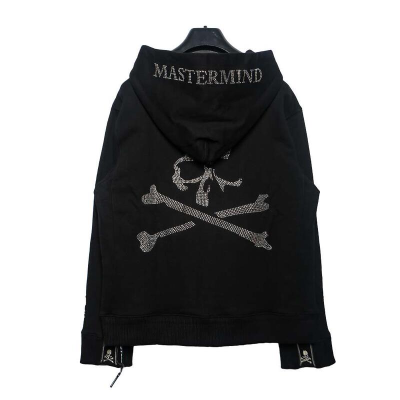 Mastermind Japan Dark Rhinestone Skull High Street Zipper Cardigan Mmj Rhinestone Casual Sweatshirt Hoodie