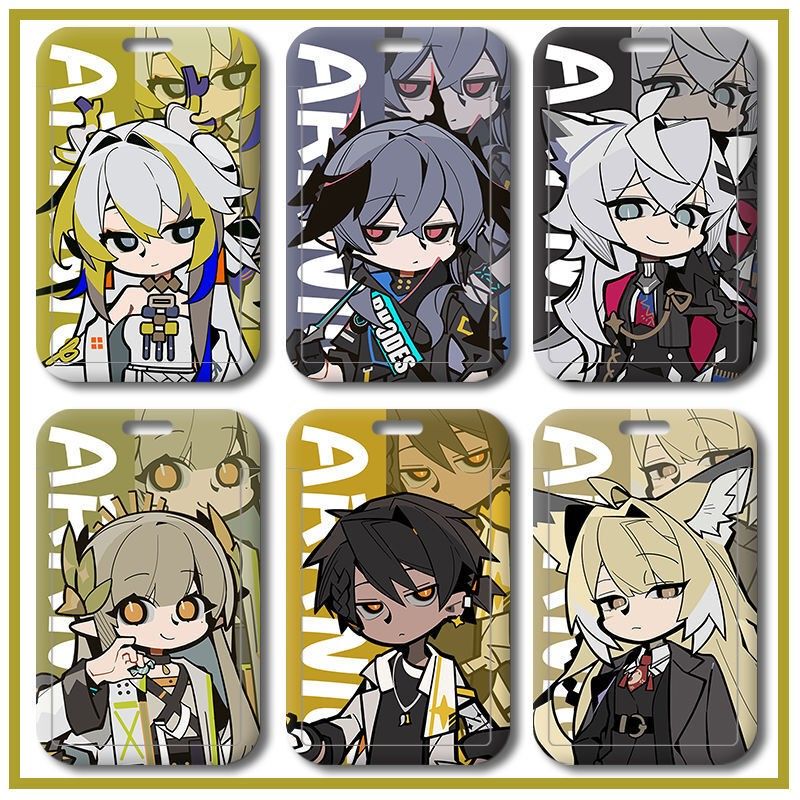 New Arknights Card Holder Shu Mier Saisi Meal Card Access Card Bus Card Lanyard Campus Card Holder