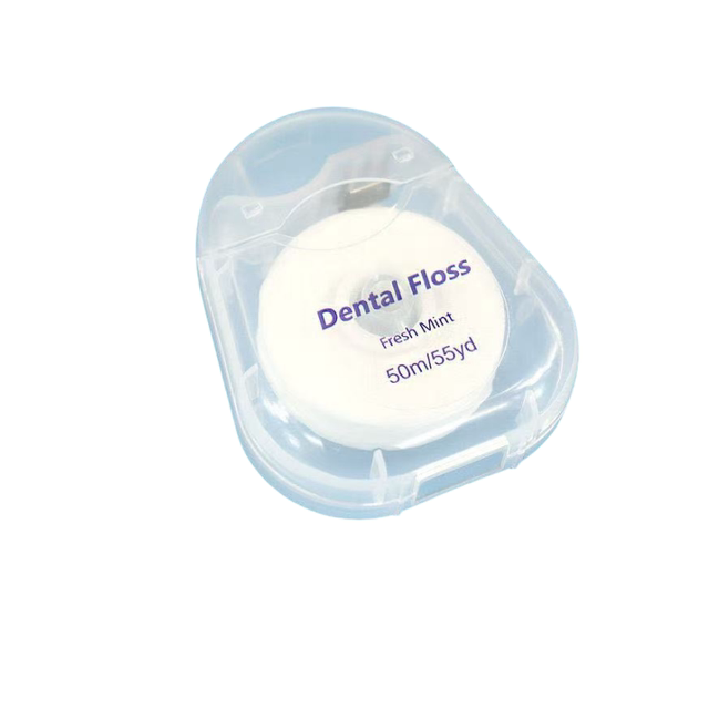 Ultra-Fine Dental Floss, Slightly Waxy, Mint-Flavored, for Cleaning between Teeth, Orthodontic Use, Medical Portable Floss Roll, 50m Floss Rolls, Mint Flavor