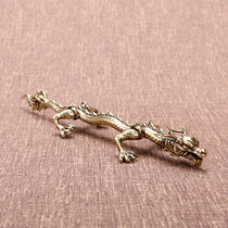 Tang Dynasty coppersmith antique brass dragon penholder small ornaments home accessories brass zodiac dragon study room decoration worker