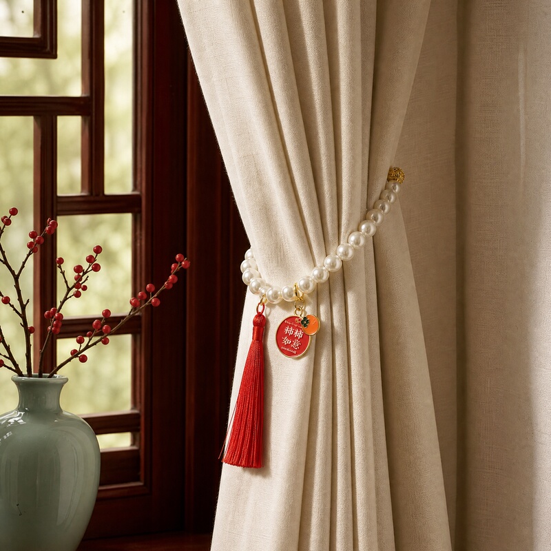 2026 New Style Curtain Tiebacks with Magnetic Suction, Vintage Style Curtain Straps, a Pair of Curtain Clips, White Sheer Curtains for Living Room, Pearl 2026 New Style Curtain Tiebacks with Magnetic Suction, Vintage Style Curtain Straps, a Pair of Curtain Clips, White Sheer Curtains for Living Room, Pearl