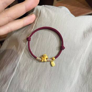 Zodiac year bracelet you will be rich immediately pony coin braided feeling bracelet belongs to horse red rope horse bracelet versatile bracelet