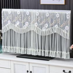 커버 자수 덮개 55 인치 65 인치 매달려 유형 비 목적 TV 먼지 덮개는 75 인치 레이스를 차지합니다.