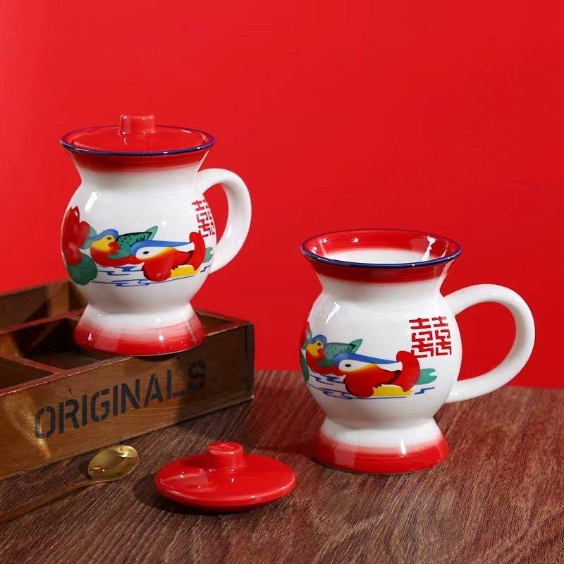 Xinjiang to blame spittoon cups nostalgic old fashioned night pot cup creative ceramics Home Mark's Cup wedding birthday-Taobao