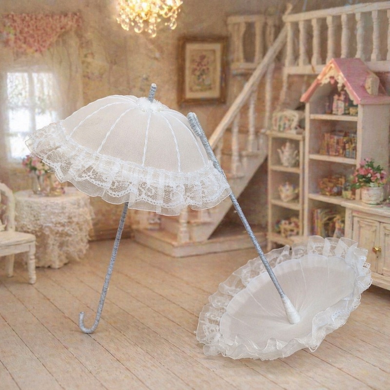 Wire Mesh Small Umbrella for Bjd Dolls, O.B11 Handheld Prop, Figure Toy, Doll Photo Prop, Mini Umbrella