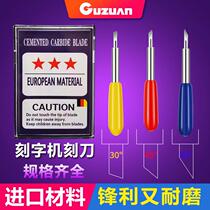 Lettering cutter head adhesive lettering with engraved die cutting machine tool head lettering knife Roland knife base press