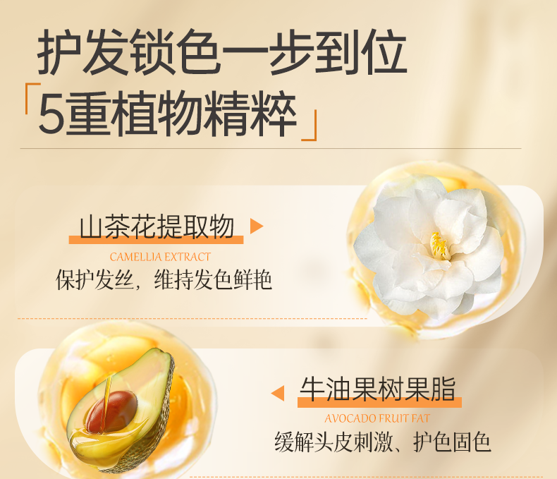H5 染发膏 榛果灰棕冷棕色染发剂纯植物黑茶色流行自己在家染发 蜜茶浅棕 170ml