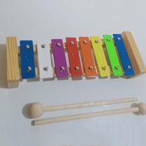 Orff percussion instrument 8-note piano childrens percussion instrument toddler music teaching aids knock-on piano 8-note piano rainbow piano