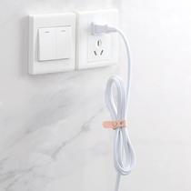 4-piece silicone strap cable organizer earphone charging cable anti-lost strap creative data cable storage buckle