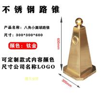 Customized stainless steel road cone roadblock hotel parking space square cone no parking warning cone metal ice cream cone reflective cone