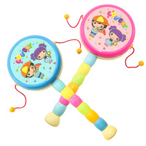 Cartoon hand-cranked rattle for babies aged 0-3 years old. Best selling baby toys musical instruments drums and kindergarten gifts in physical stores.
