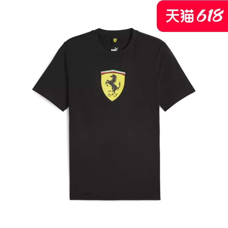 Футболка Puma, Ferrari, для мужчин и женщин, спортивная гоночная машина для отдыха, с коротким рукавом