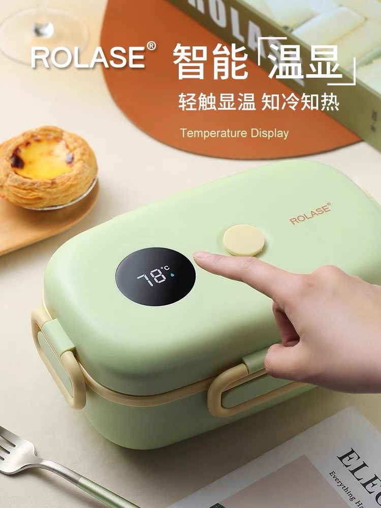 1L Japanese Insulated Lunch Box, 24-Hour Super Insulation, for Office Workers, Students, and Children, Small, No Water Filling Required, Portable Bento Box for Women