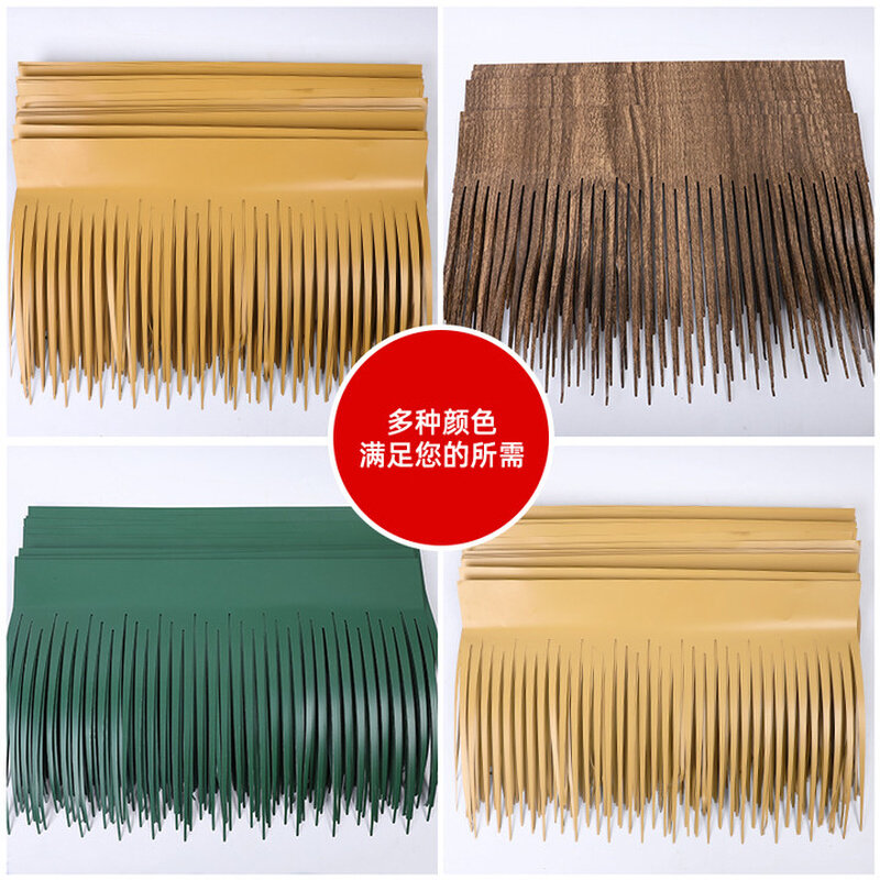 Aluminum alloy emulated thatch grass roof flame retardant wool grass fireproof aluminum straw aluminum alloy thatched tile aluminum thatch anti-rot-Taobao
