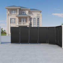 High-end intelligent courtyard turning door outdoor yard villa fence electric aluminum art door translation turning garage door