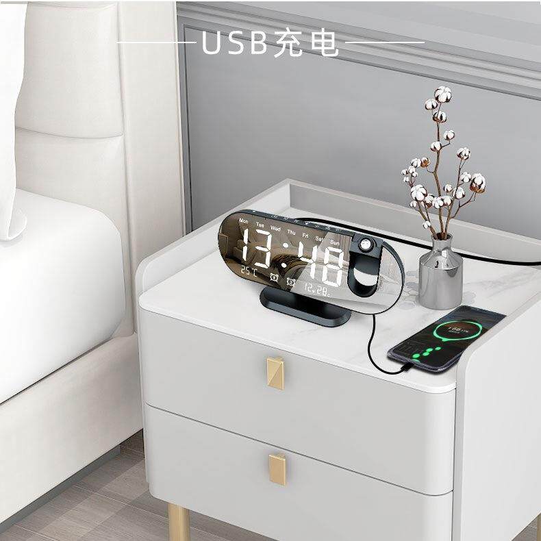 New large screen LED projection clock Amazon desktop Automatic light sensitive multifunction electronic clock digital alarm clock-Taobao