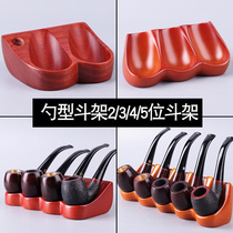 A variety of spoon-shaped pipe seats and pipe racks. Solid wood 1 2 3 4 5-position display racks. Spoon-shaped pipe seats and pipe racks.